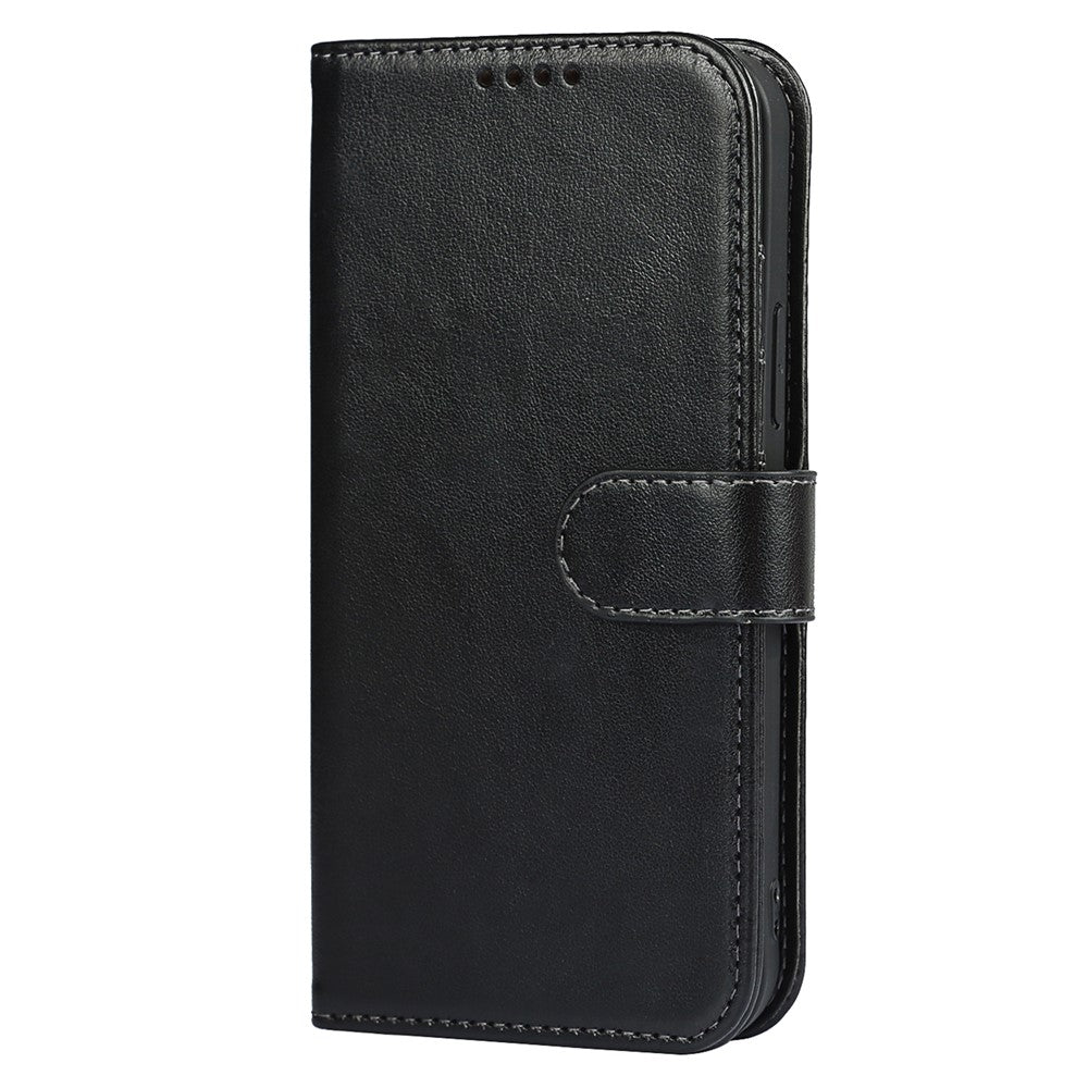 For iPhone 14 Pro Max Leather Phone Cover R61 Texture Felled Seam Phone Case with Wallet Stand