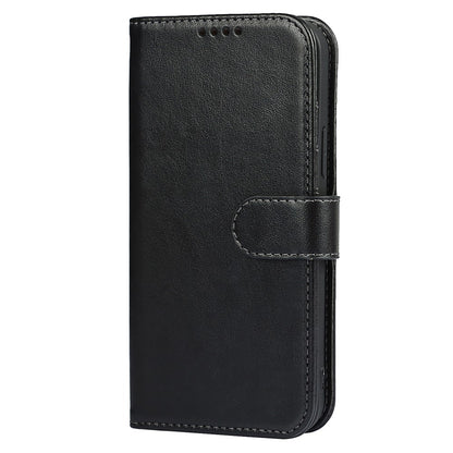 For iPhone 14 Pro Max Leather Phone Cover R61 Texture Felled Seam Phone Case with Wallet Stand
