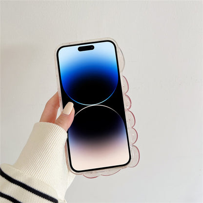 For iPhone 14 Pro Max Sparkly Star Epoxy Phone Case Soft TPU Cute 3D Sea Shell Anti-Slip Cover
