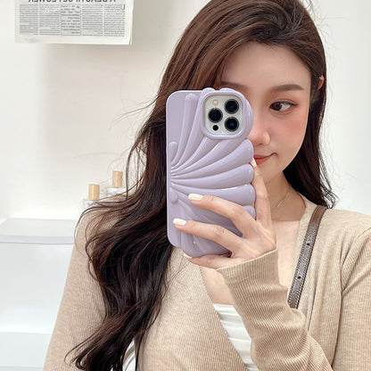 For iPhone 14 Pro Max Seashell Shape Phone Case Glossy Surface Soft TPU Phone Protective Cover