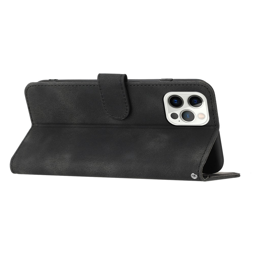 YX003 For iPhone 14 Pro Max Imprinted Smile Pattern Phone Case PU Leather Wallet Stand Cover