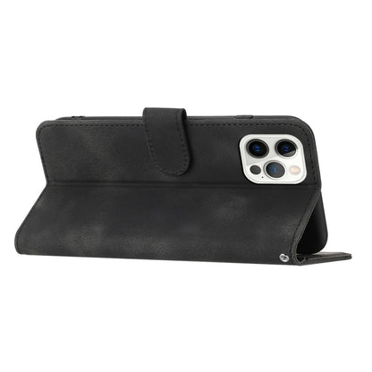 YX003 For iPhone 14 Pro Max Imprinted Smile Pattern Phone Case PU Leather Wallet Stand Cover