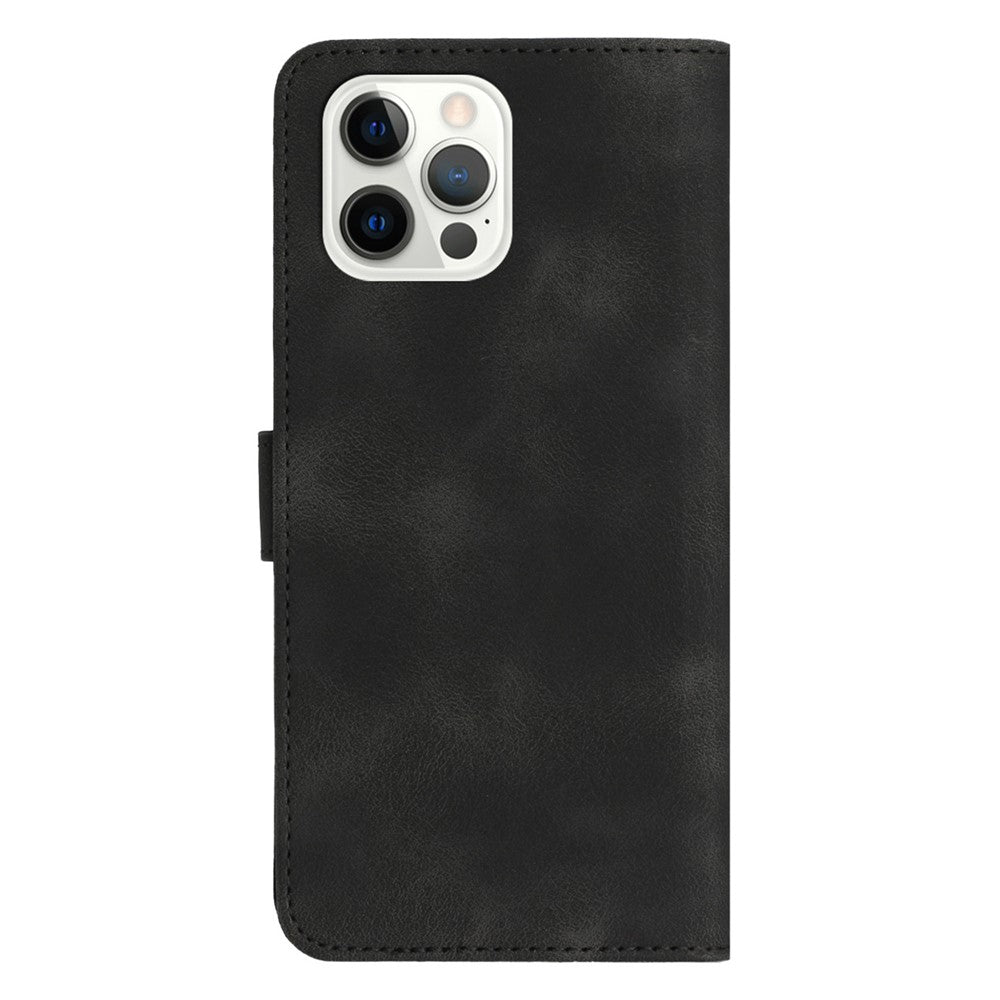 YX003 For iPhone 14 Pro Max Imprinted Smile Pattern Phone Case PU Leather Wallet Stand Cover