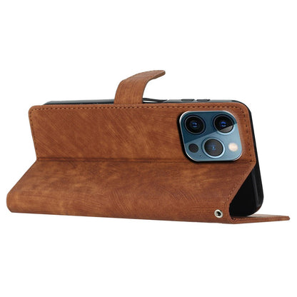Wallet Shell for iPhone 14 Pro Max Solid Color Skin-touch PU Leather Anti-drop Stand Phone Case
