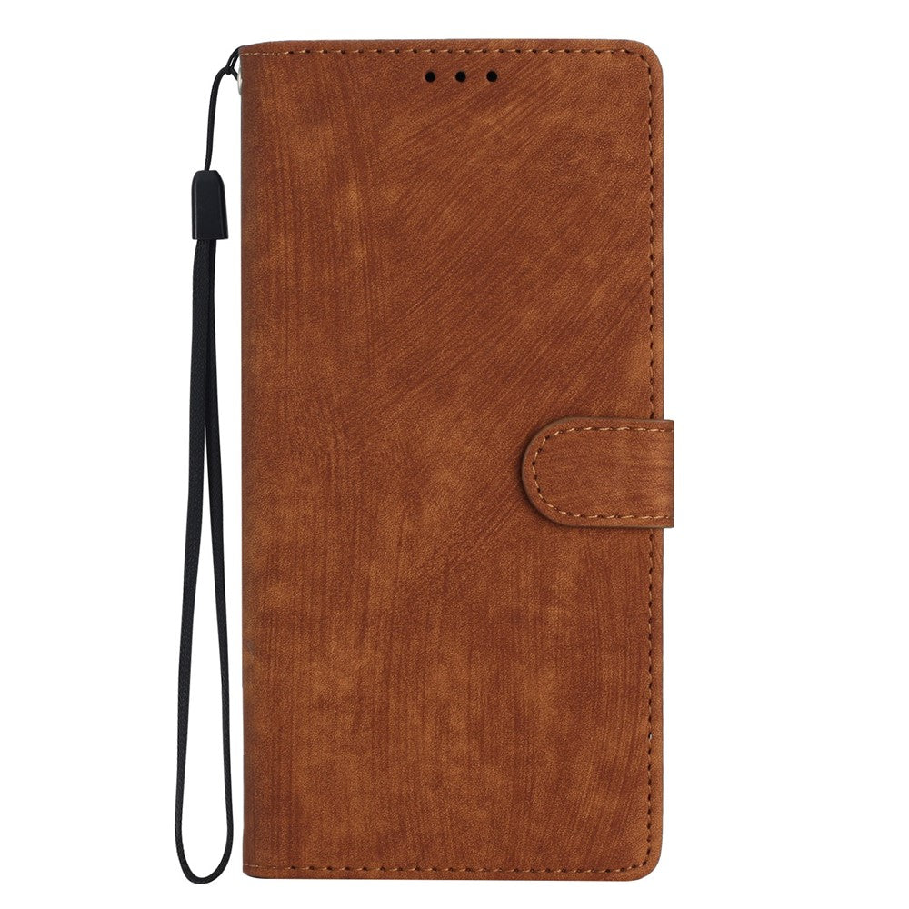 Wallet Shell for iPhone 14 Pro Max Solid Color Skin-touch PU Leather Anti-drop Stand Phone Case