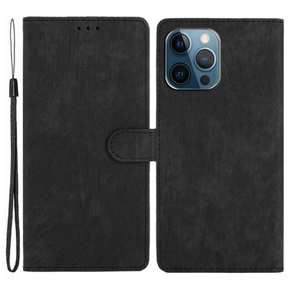 Wallet Shell for iPhone 14 Pro Max Solid Color Skin-touch PU Leather Anti-drop Stand Phone Case