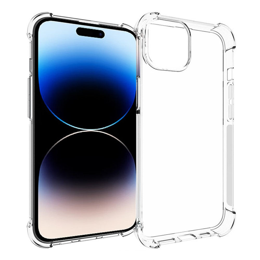 Anti-Slip Phone Case for iPhone 15 Plus , Four Corner Airbag Shock-Absorbed Corner Flexible TPU Phone Cover