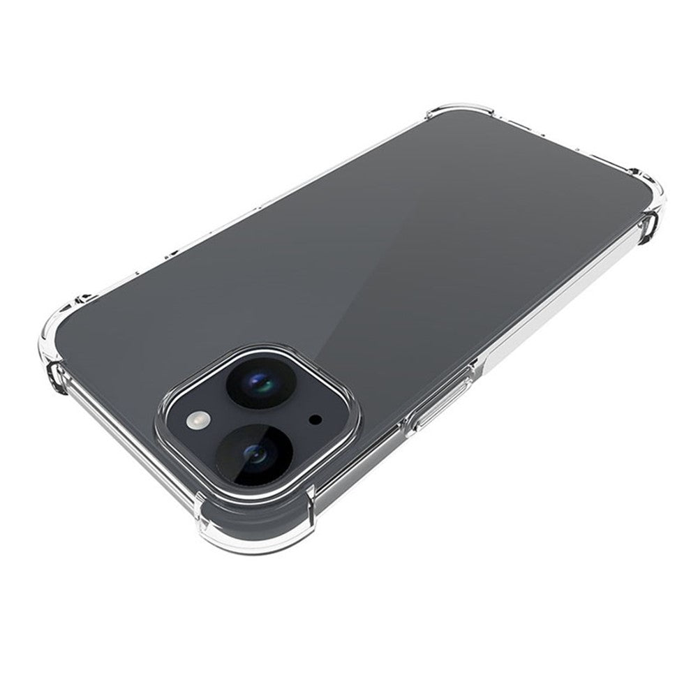 Anti-Slip Phone Case for iPhone 15 Plus , Four Corner Airbag Shock-Absorbed Corner Flexible TPU Phone Cover