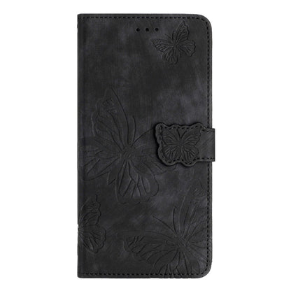 For iPhone 14 Plus Foldable Stand PU Leather Wallet Case Butterfly Imprinted Skin-touch Phone Cover