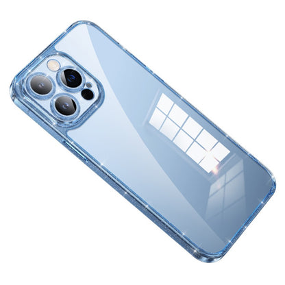 SULADA For iPhone 14 Pro Max Glitter Electroplating Phone Case Tempered Glass TPU Cover with Lens Protector