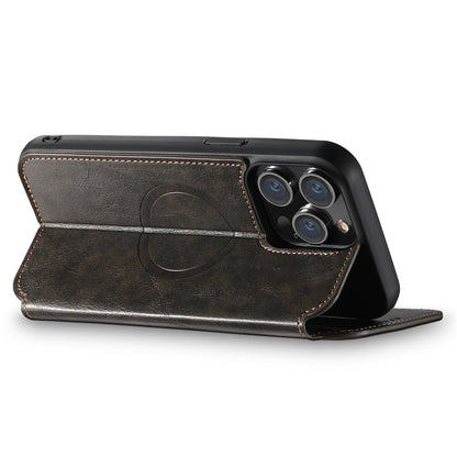 SUTENI J05 For iPhone 14 Pro Max Phone Leather Case Compatible with MagSafe Stand Wallet Cover