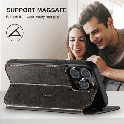 SUTENI J05 For iPhone 14 Pro Max Phone Leather Case Compatible with MagSafe Stand Wallet Cover