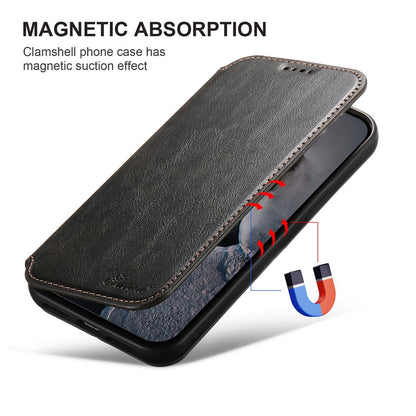 SUTENI J05 For iPhone 14 Pro Max Phone Leather Case Compatible with MagSafe Stand Wallet Cover