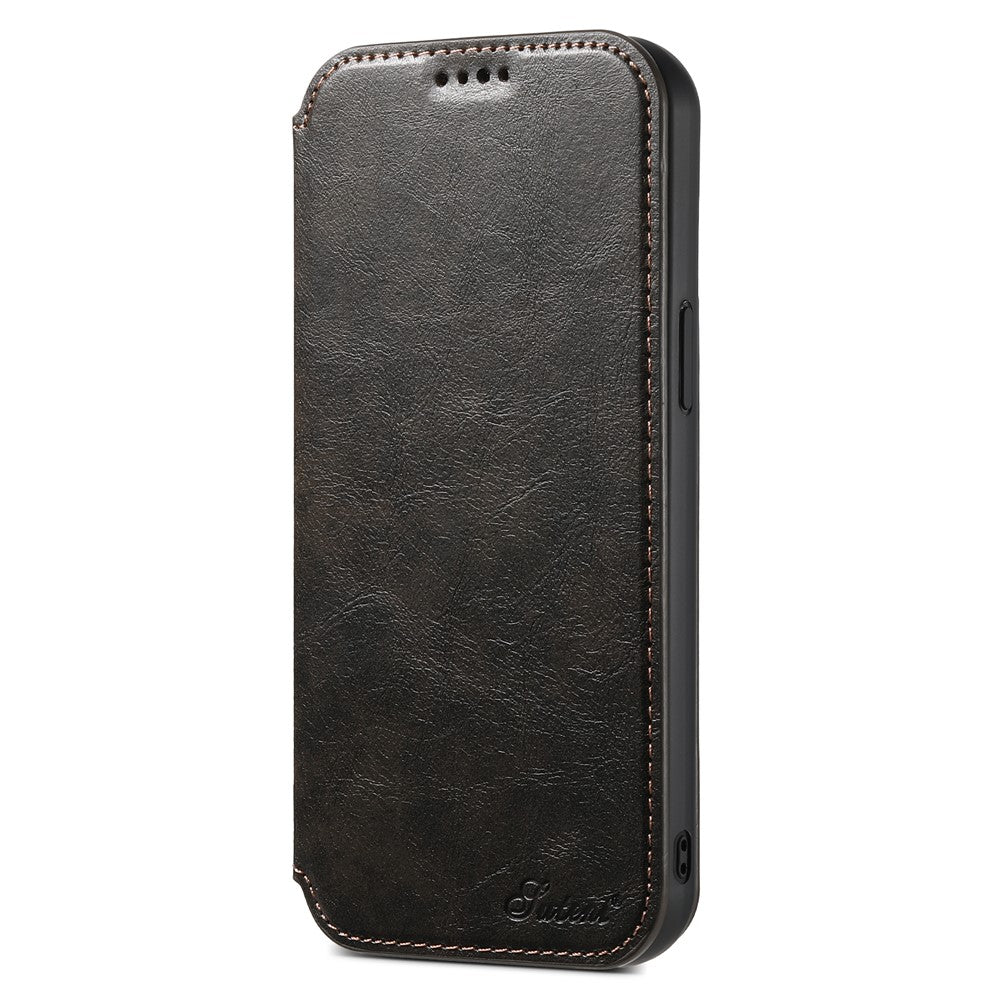 SUTENI J05 For iPhone 14 Pro Max Phone Leather Case Compatible with MagSafe Stand Wallet Cover