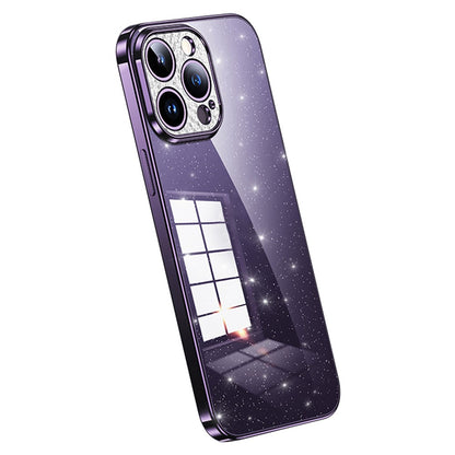SULADA For iPhone 14 Pro Max Electroplating Phone TPU Case Rhinestone Decor Glitter Phone Cover