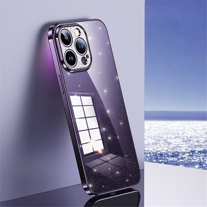 SULADA For iPhone 14 Pro Max Electroplating Phone TPU Case Rhinestone Decor Glitter Phone Cover