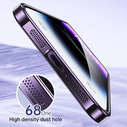 SULADA For iPhone 14 Pro Max Electroplating Phone TPU Case Rhinestone Decor Glitter Phone Cover