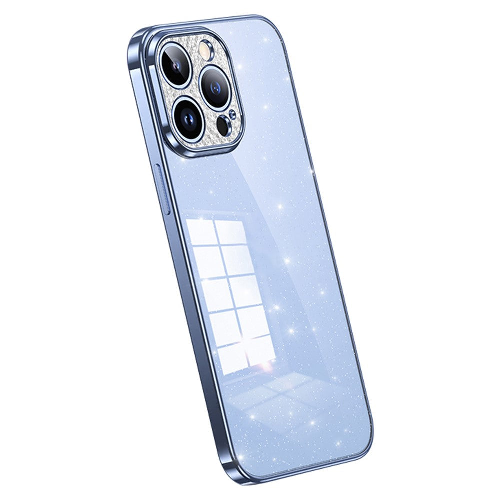 SULADA For iPhone 14 Pro Max Electroplating Phone TPU Case Rhinestone Decor Glitter Phone Cover