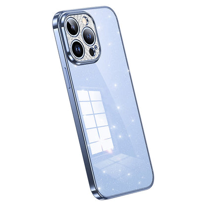 SULADA For iPhone 14 Pro Max Electroplating Phone TPU Case Rhinestone Decor Glitter Phone Cover