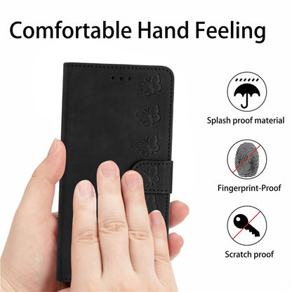 For iPhone 14 Pro Max PU Leather Stand Phone Case Butterfly Imprinted Drop-proof Wallet Cover