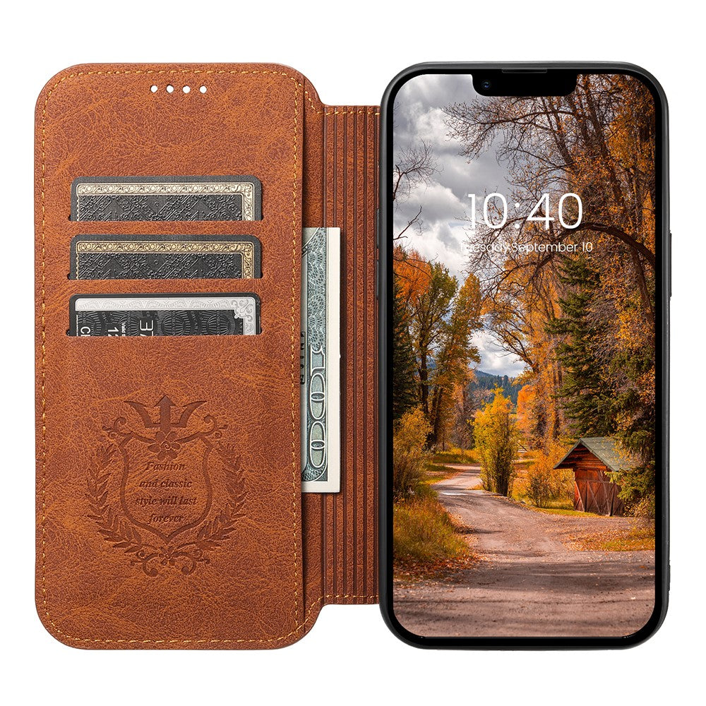 SUTENI J06 Wallet Phone Case for iPhone 14 Plus , Magnetic PU Leather Stand Cover Compatible with MagSafe Charger