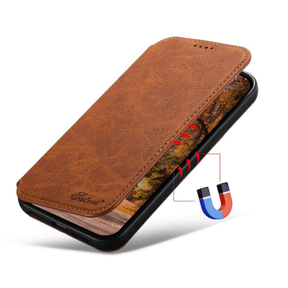 SUTENI J06 Wallet Phone Case for iPhone 14 Plus , Magnetic PU Leather Stand Cover Compatible with MagSafe Charger