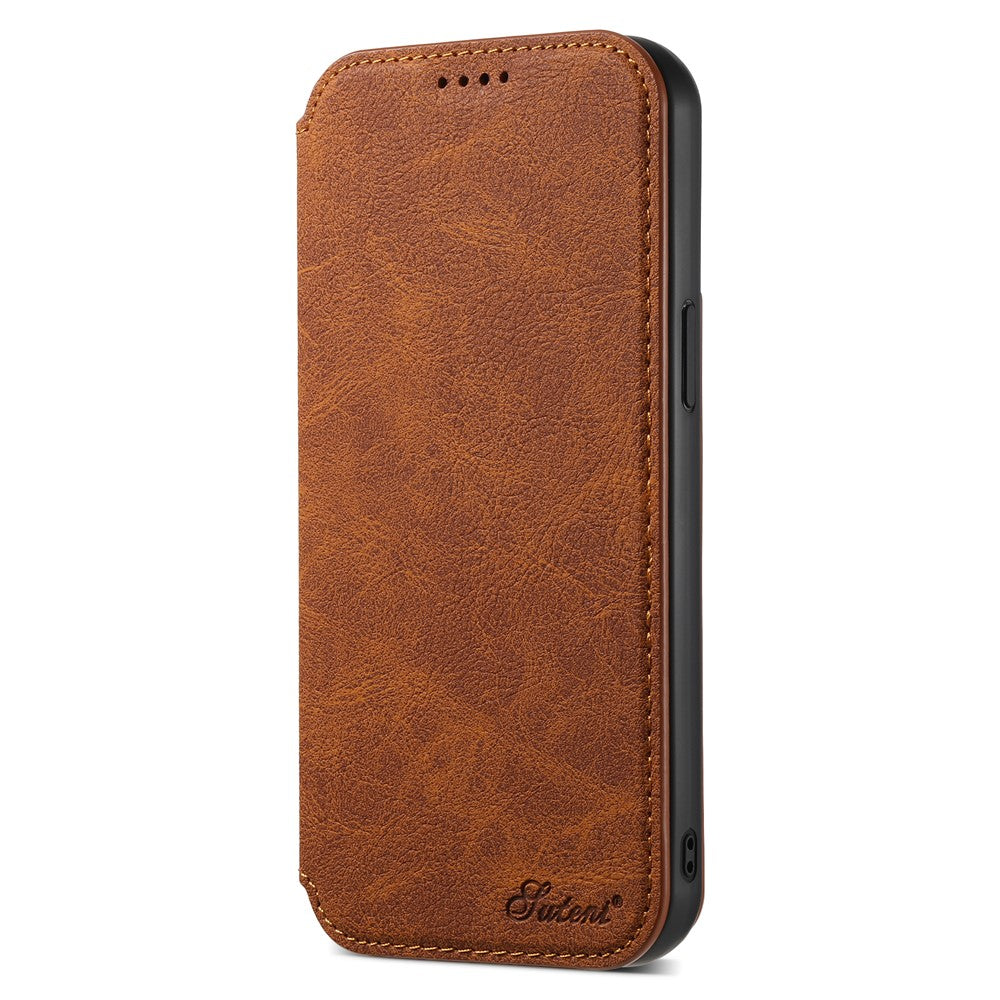SUTENI J06 Wallet Phone Case for iPhone 14 Plus , Magnetic PU Leather Stand Cover Compatible with MagSafe Charger
