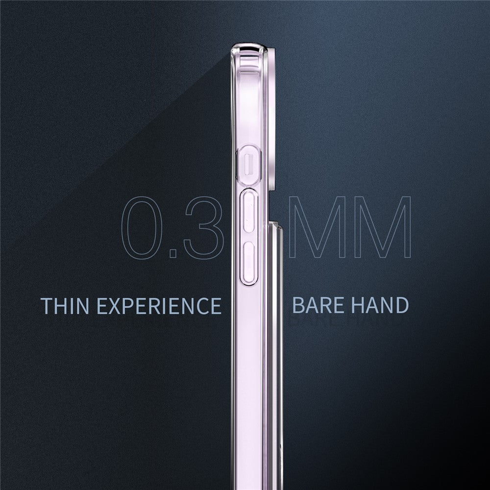 Clear Phone Case for iPhone 14 , Airbag Corner Card Holder TPU + Acrylic Phone Cover