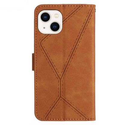 HT05 Full Protection Cover for iPhone 14 Plus Skin-touch PU Leather Wallet Phone Flip Case with Strap
