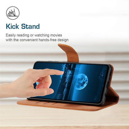 HT05 Full Protection Cover for iPhone 14 Plus Skin-touch PU Leather Wallet Phone Flip Case with Strap