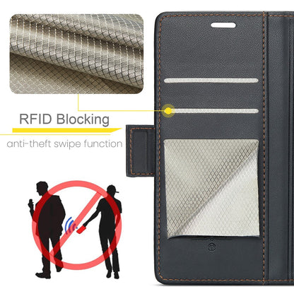 For iPhone 14 Pro Max Leather Case CASEME 023 RFID Blocking 3 Card Slot Mobile Cover