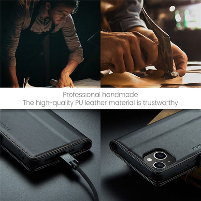 For iPhone 14 Leather Case CASEME 023 RFID Blocking 3 Card Slot Mobile Cover