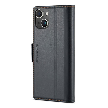 For iPhone 14 Leather Case CASEME 023 RFID Blocking 3 Card Slot Mobile Cover