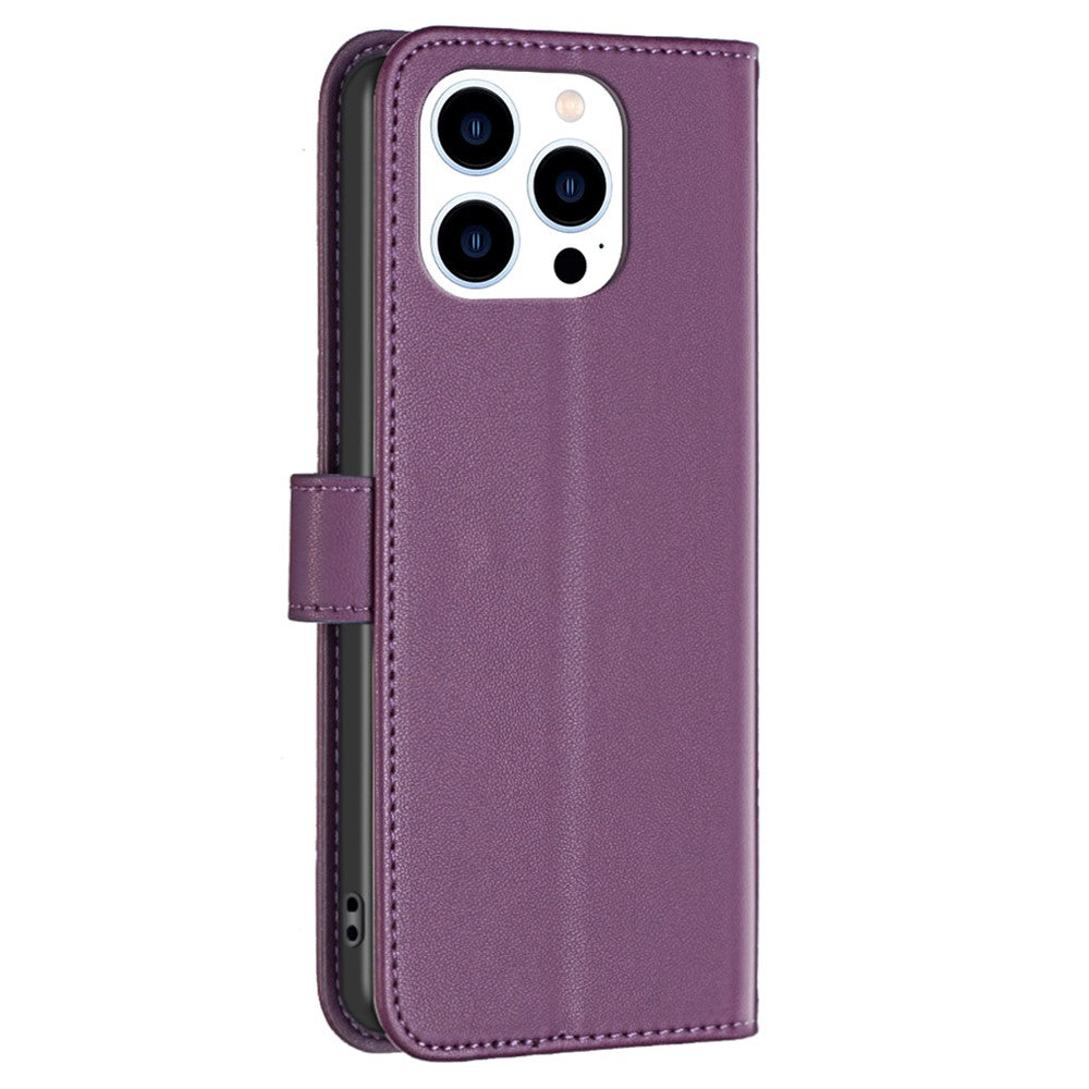 BINFEN COLOR BF17 For iPhone 14 Pro Max PU Leather Flip Wallet Case Folding Stand Phone Cover