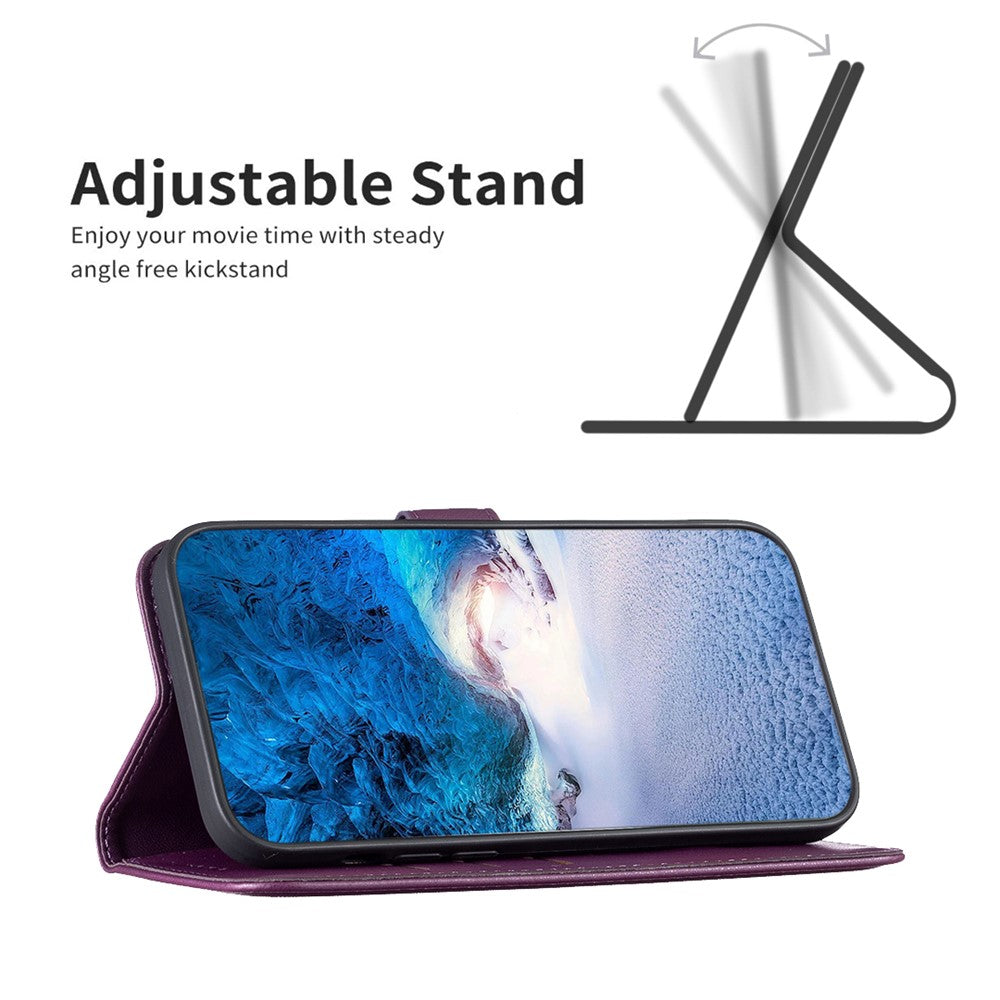 BINFEN COLOR BF17 For iPhone 14 Pro Max PU Leather Flip Wallet Case Folding Stand Phone Cover