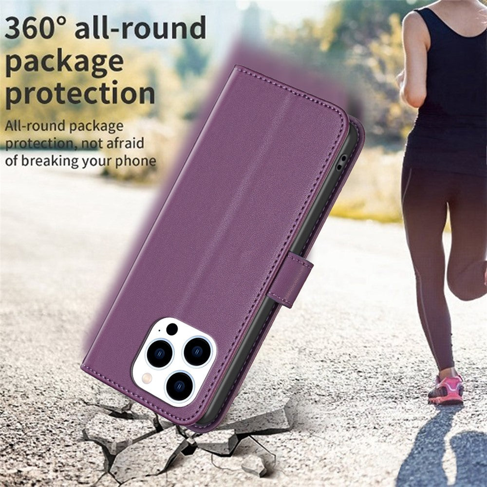 BINFEN COLOR BF17 For iPhone 14 Pro Max PU Leather Flip Wallet Case Folding Stand Phone Cover