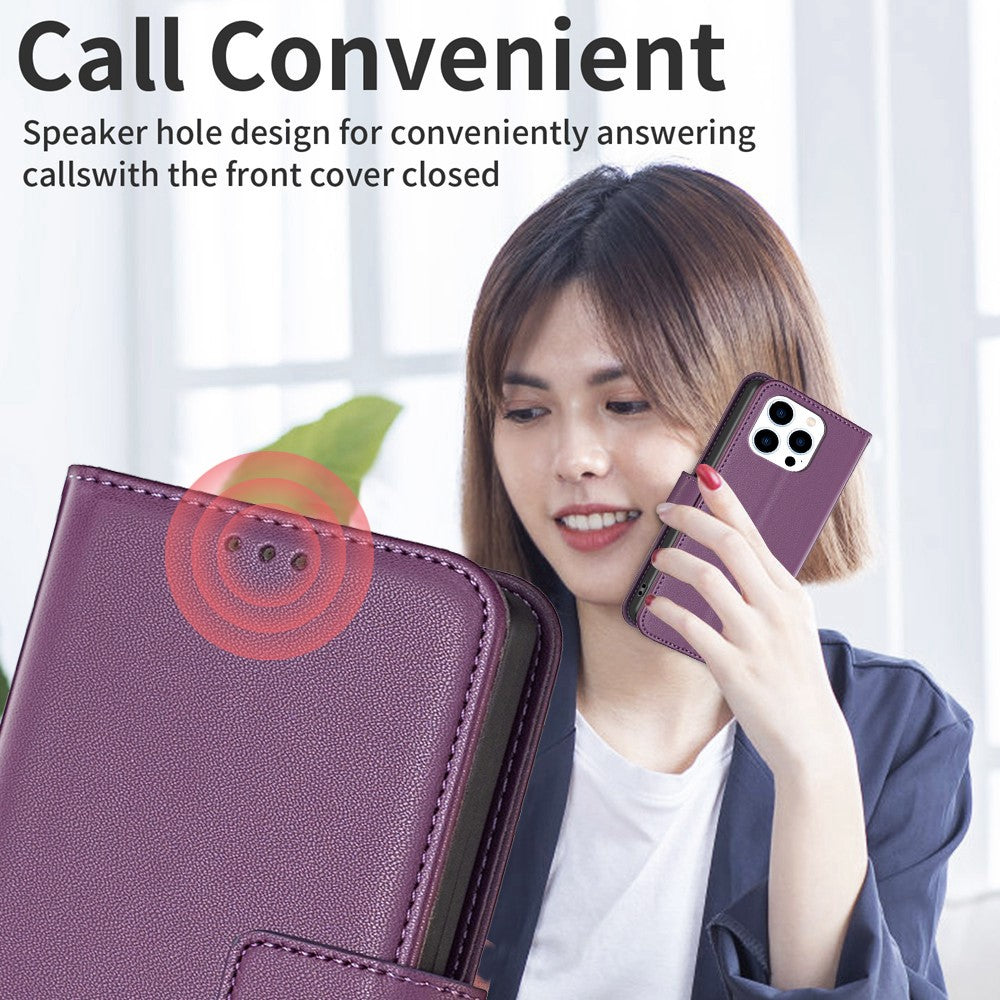 BINFEN COLOR BF17 For iPhone 14 Pro Max PU Leather Flip Wallet Case Folding Stand Phone Cover