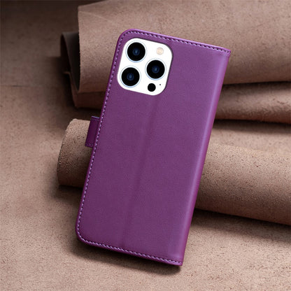 BINFEN COLOR BF17 For iPhone 14 Pro Max PU Leather Flip Wallet Case Folding Stand Phone Cover