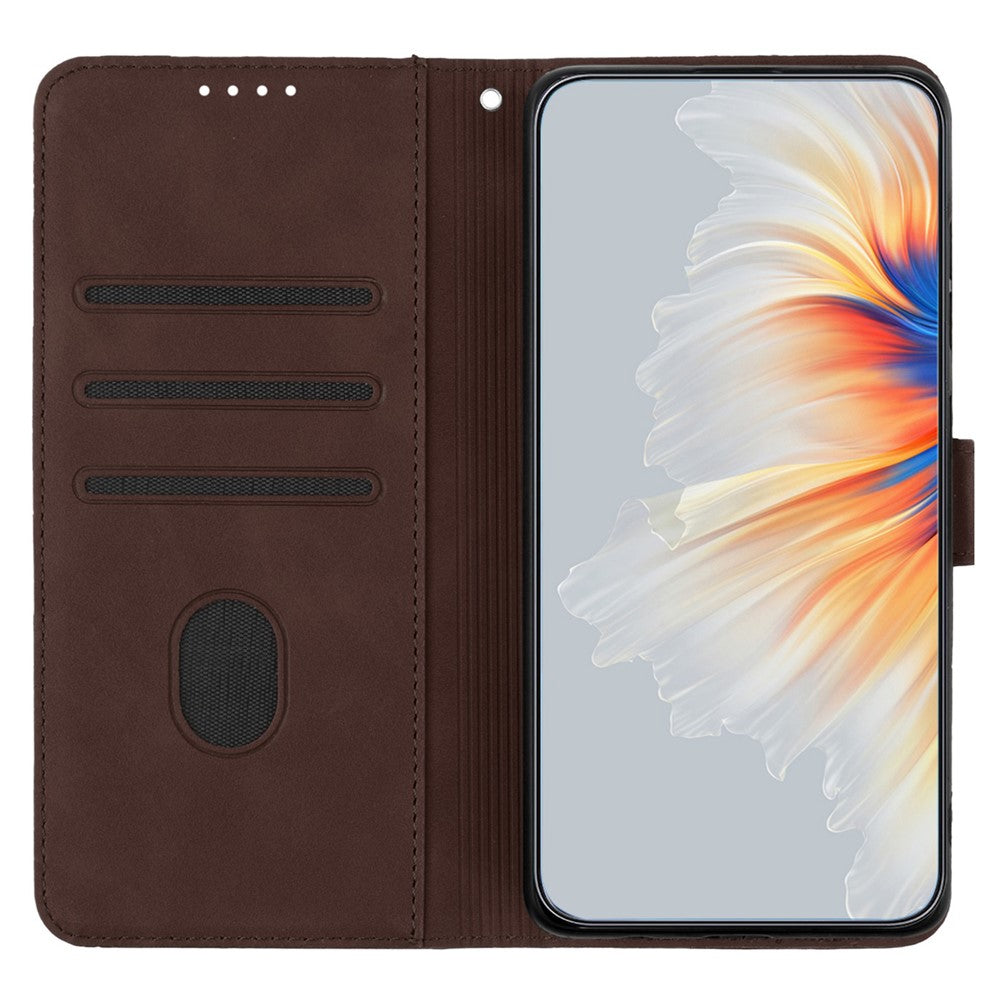 YX003 For iPhone 14 Pro Max Anti-drop Phone Case PU Leather Wallet Stand Imprinted Cover