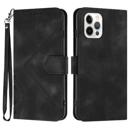 YX0040 For iPhone 14 Pro Max Leather Wallet Phone Case Imprinted Stand Protective Cover