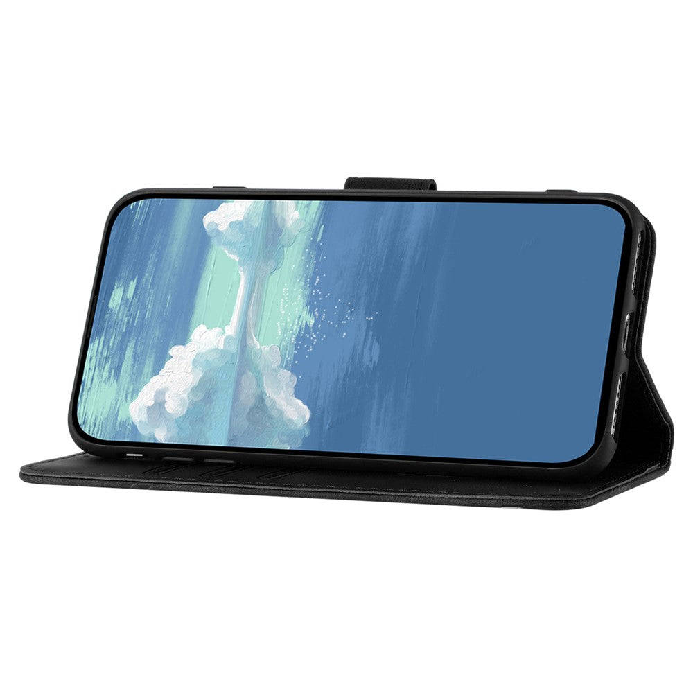YX0040 For iPhone 14 Pro Max Leather Wallet Phone Case Imprinted Stand Protective Cover