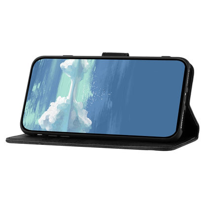 YX0040 For iPhone 14 Pro Max Leather Wallet Phone Case Imprinted Stand Protective Cover