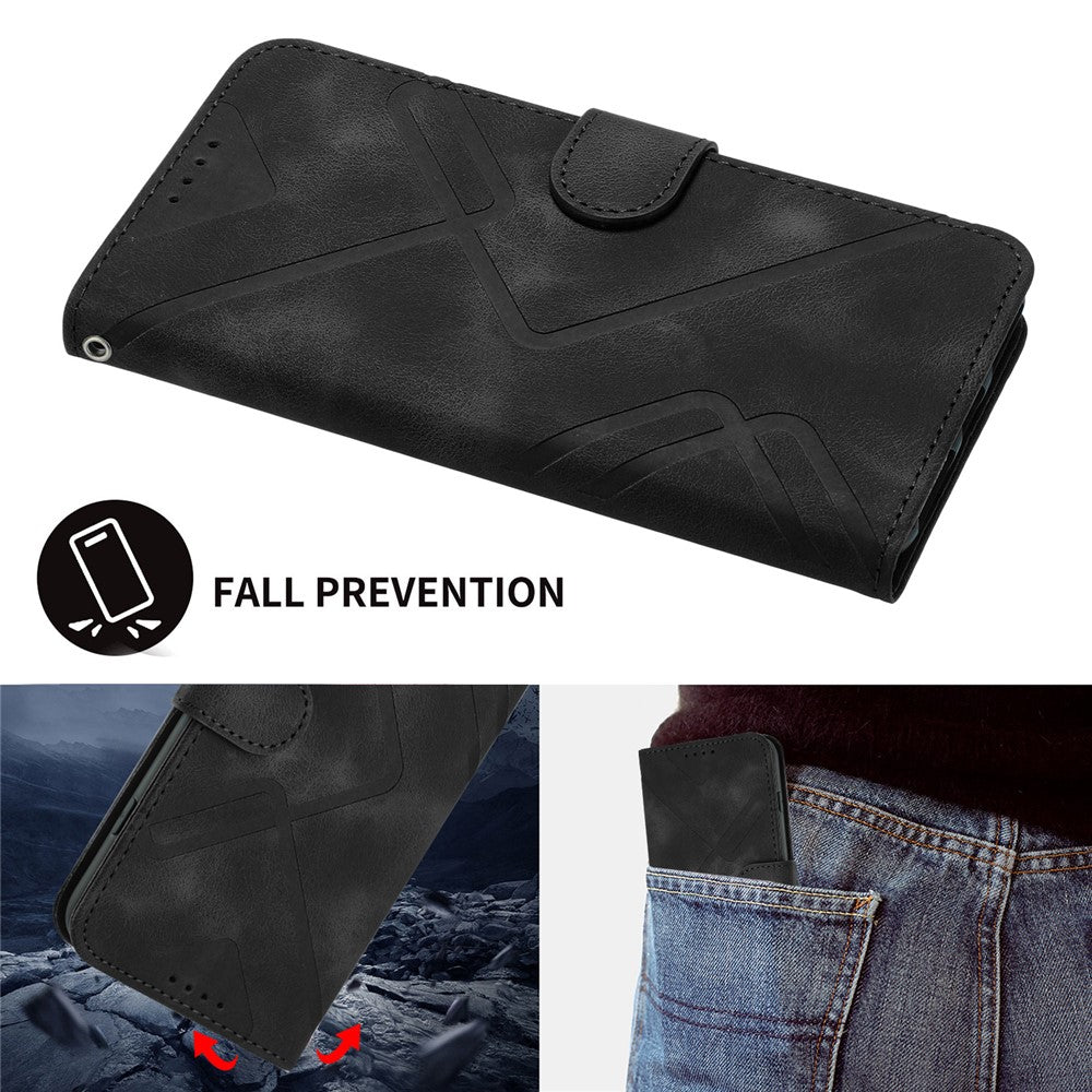 YX0040 For iPhone 14 Pro Max Leather Wallet Phone Case Imprinted Stand Protective Cover