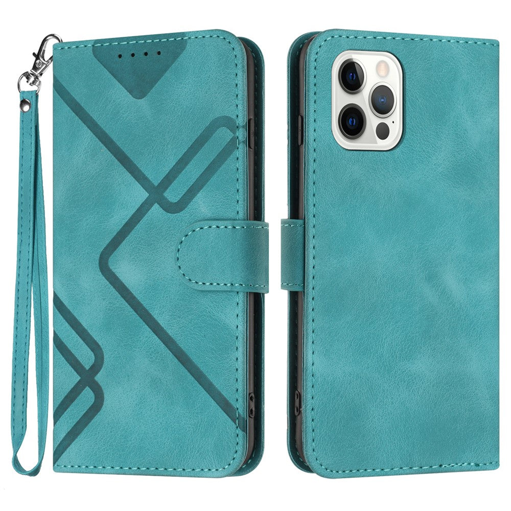 YX0040 For iPhone 14 Pro Max Leather Wallet Phone Case Imprinted Stand Protective Cover