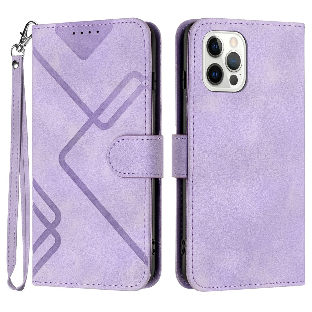 YX0040 For iPhone 14 Pro Max Leather Wallet Phone Case Imprinted Stand Protective Cover