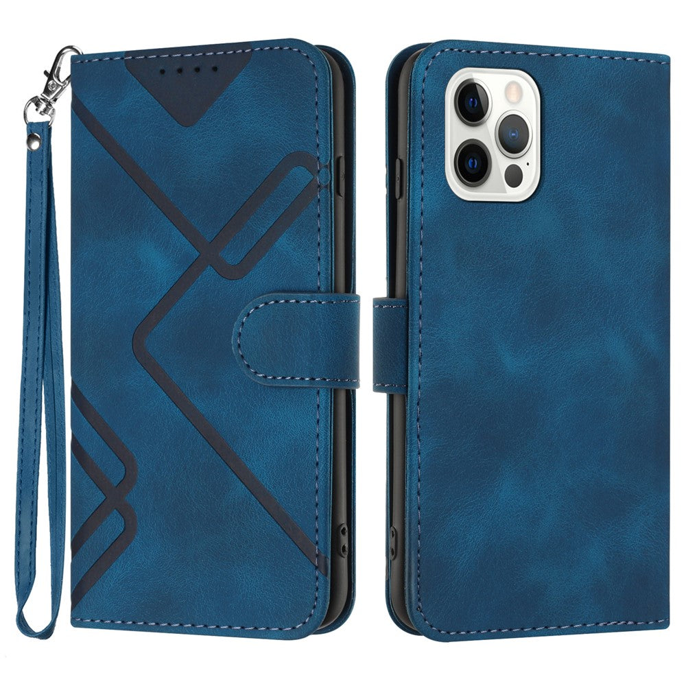 YX0040 For iPhone 14 Pro Max Leather Wallet Phone Case Imprinted Stand Protective Cover