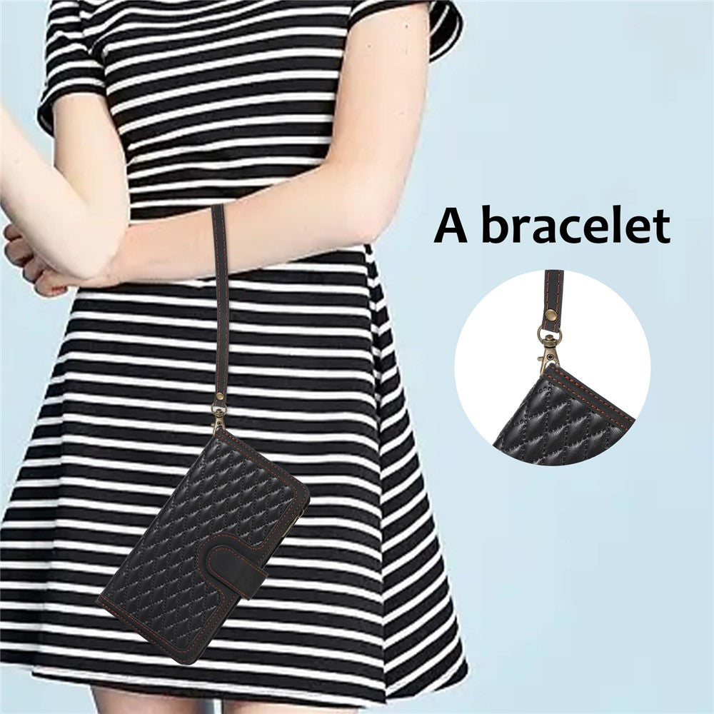 For iPhone 14 Pro Max PU Leather 9 Card Slots Phone Case Imprinted Zipper Pocket Wallet Cover with Stand