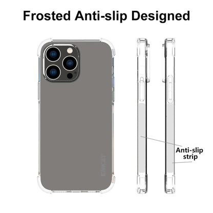 ENKAY HAT PRINCE For iPhone 14 Pro Max TPU Phone Case Anti-drop Clear Cover with High Aluminium-silicon Glass Screen Film