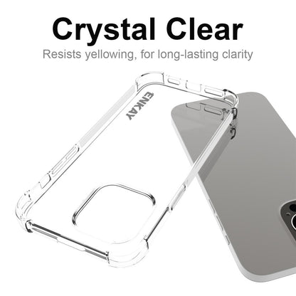 ENKAY HAT PRINCE For iPhone 14 Pro Max TPU Phone Case Anti-drop Clear Cover with High Aluminium-silicon Glass Screen Film