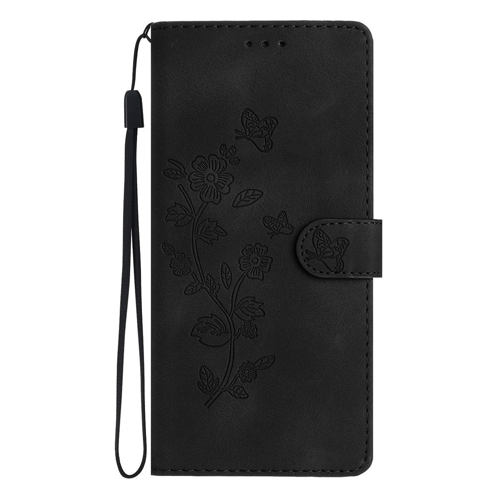 For iPhone 14 Pro Max Flower Imprint Phone Cover PU Leather Wallet Stand Case